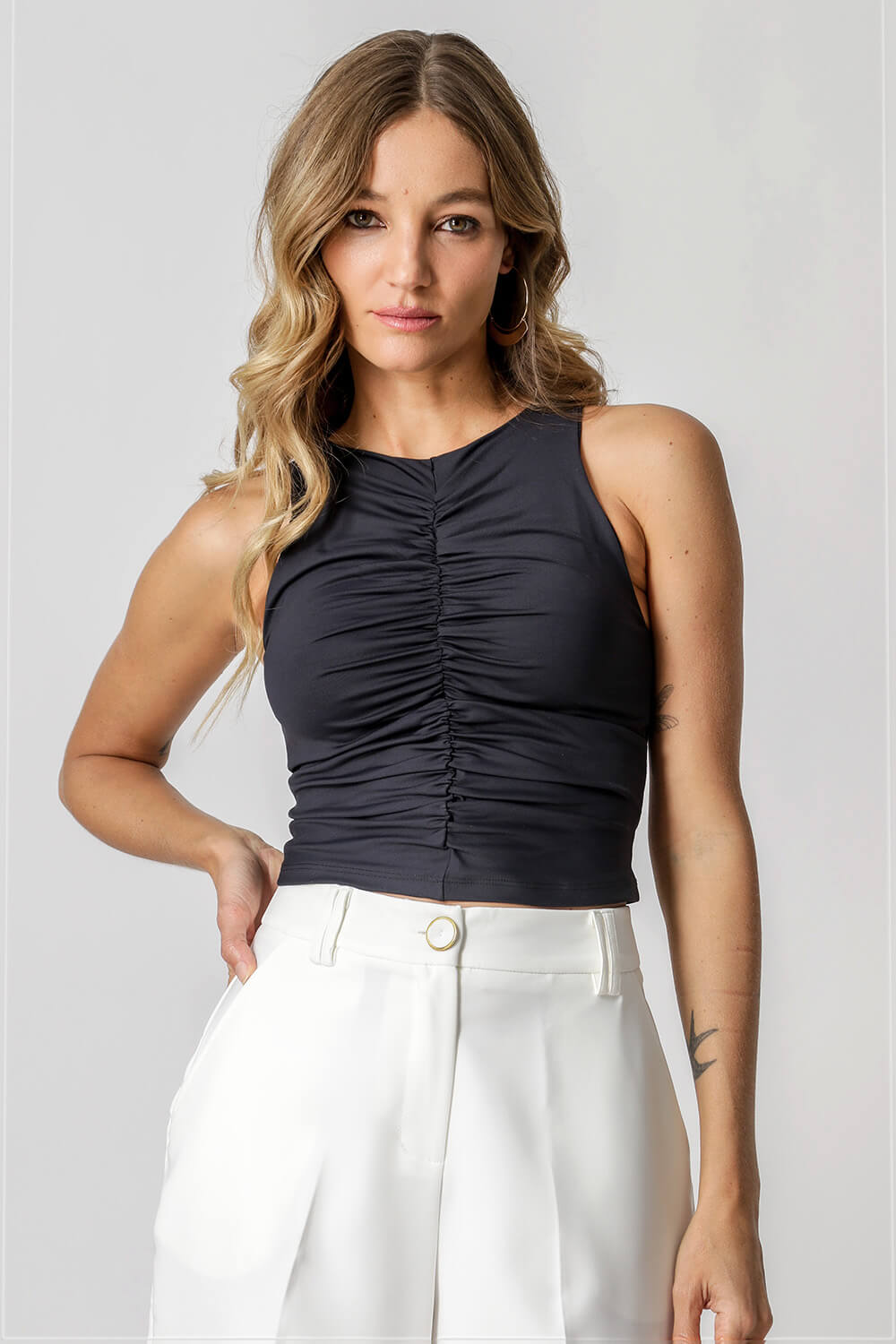 Blusa Com Franzido Frontal
