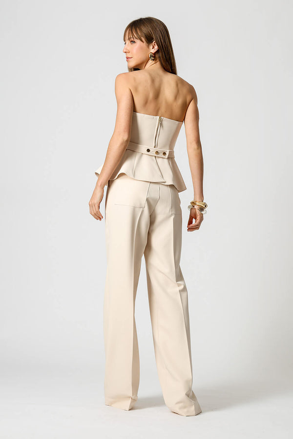 Blusa Peplum Strapless