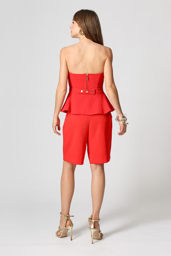 Blusa Peplum Strapless