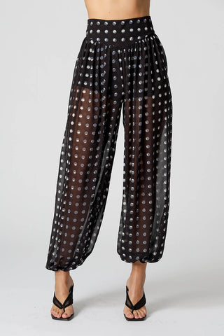 Calça Aladim Crepe Fluido - PRETO 7205