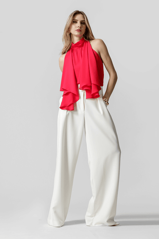 Blusa Gola Alta Com Capa - VERMELHO 4