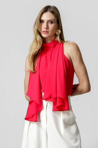Blusa Gola Alta Com Capa - VERMELHO 4