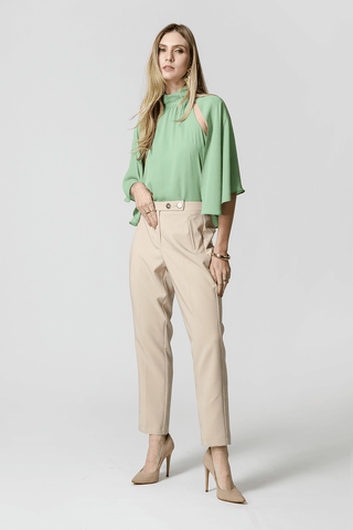 Blusa Gola Alta Com Capa - VERDE ACINZ CL 2
