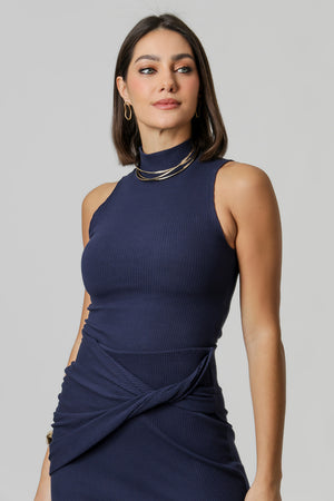 Saia Com Twist Franzido