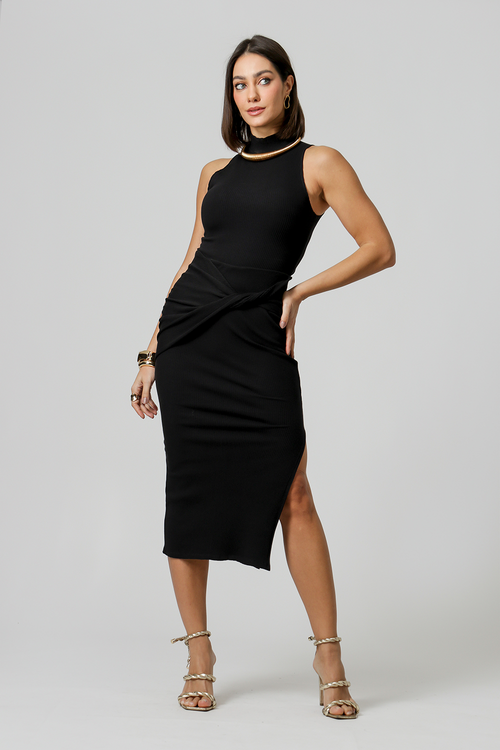 Saia Com Twist Franzido