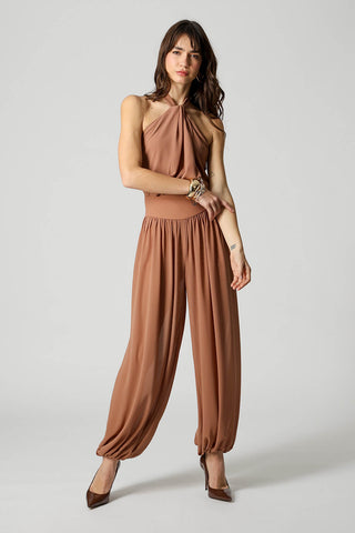 Blusa Frente Única Chiffon - MARROM