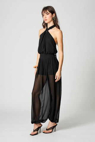Blusa Frente Única Chiffon - PRETO