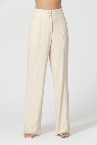 Pantalones de doble cintura - BEIGE