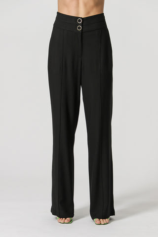 Calça Com Cós Duplo - PRETO