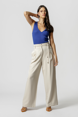 Blusa recta con espalda trenzada - ROYAL