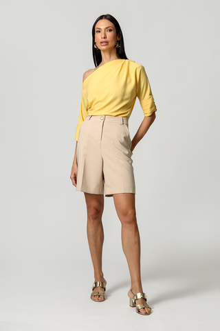 Blusa Com Pregas - MOSTARDA CL