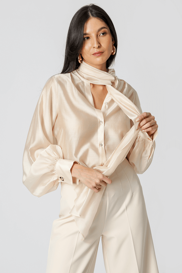 Camisa Com Laço Amplo