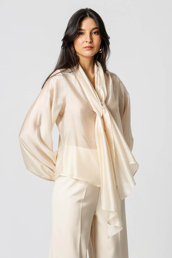 Camisa Com Laço Amplo