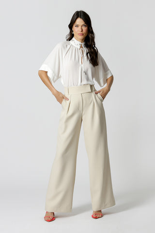 Blusa Gola Guipir - OFF WHITE