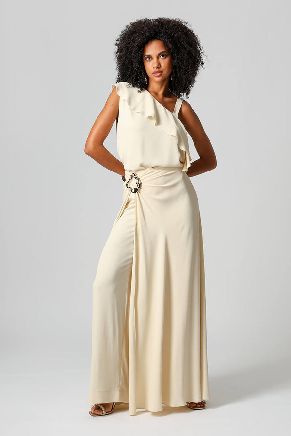 Blusa Com Babado e Alça Removível