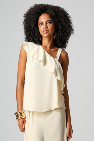 Blusa Com Babado e Alça Removível