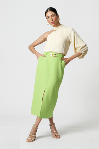 Blusa Com Alça De Strass - BEGE