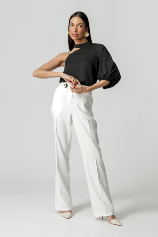 Blusa Com Alça De Strass - PRETO