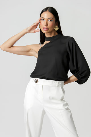 Blusa Com Alça De Strass - PRETO