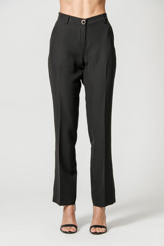 Pantalones rectos de sastre - NEGRO 1