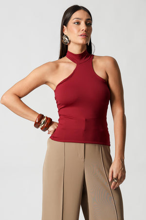 Blusa Ombro Único Com Gola