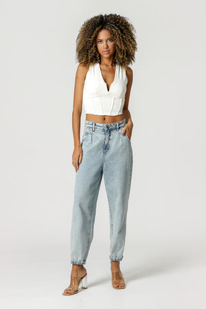 Blusa Corset Com Decote V