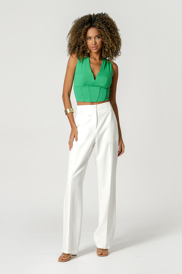 Blusa Corset Com Decote V