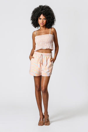 Cropped Lastex Com Alça Estampado