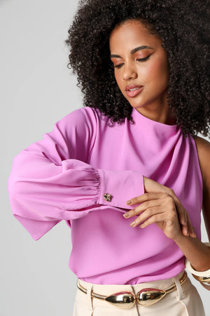 Blusa Assimétrica De Ombro Único