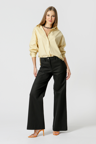 Camisa Oversized Manga Longa - BEGE