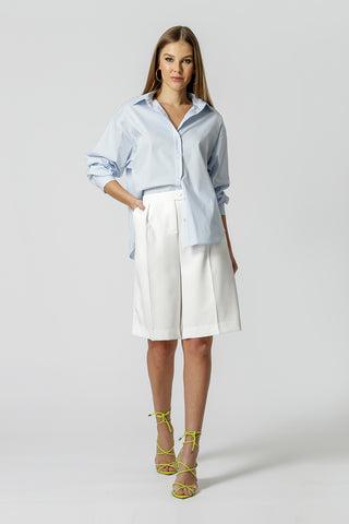 Camisa Oversized Manga Longa - AZUL CLARO