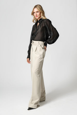 Blusa Gola Ruff em Voil