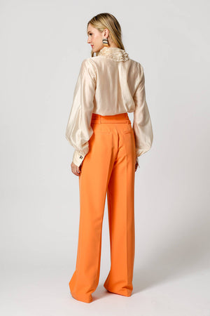 Blusa Gola Ruff em Voil