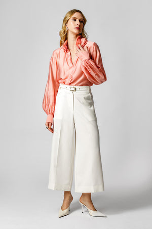 Blusa Gola Ruff em Voil