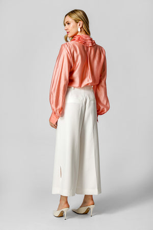 Blusa Gola Ruff em Voil