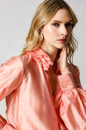 Blusa Gola Ruff em Voil