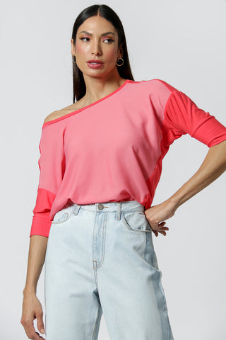 Blusa Manga Ampla Recortes - CORAL 4