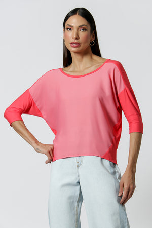 Blusa Manga Ampla Recortes