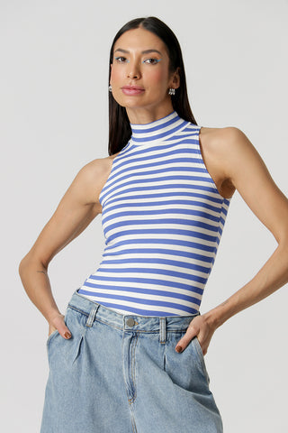 Blusa Gola Alta Listrada - AZUL KLEIN 90142