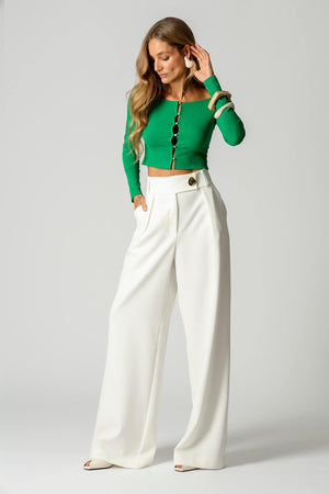Blusa Manga Longa Com Botões TRIMIX