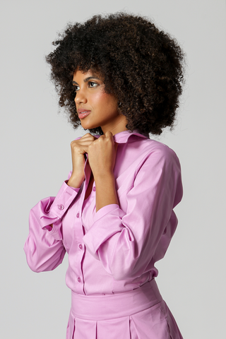 Camisa Básica Manga Longa - LILAS CLARO