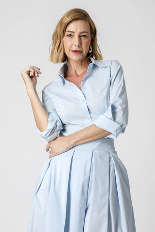 Camisa Básica Manga Longa - AZUL CLARO
