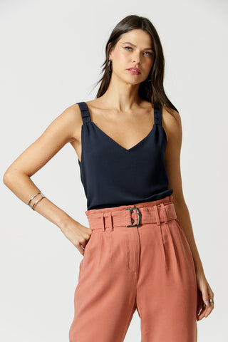Blusa Alça Com Pregas - MARINHO