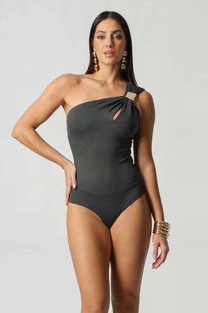 Body Ombro Único Com Vazado