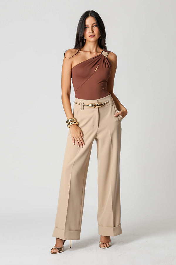 Body Ombro Único Com Vazado