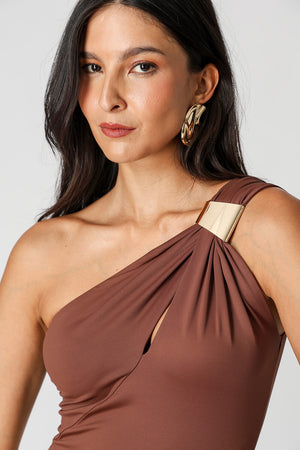 Body Ombro Único Com Vazado