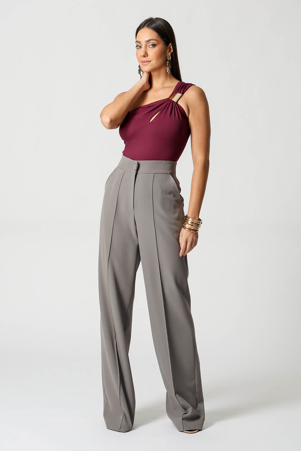 Body Ombro Único Com Vazado