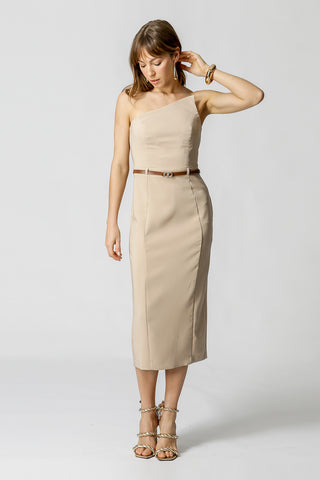 Vestido con escote asimétrico - ARENA