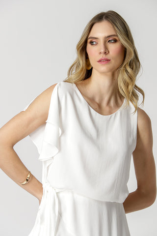 Blusa Assimétrica Ruffles - OFF WHITE