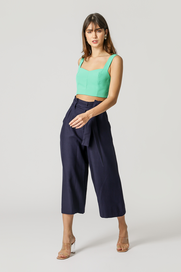 Blusa Cropped Detalhe Lastex